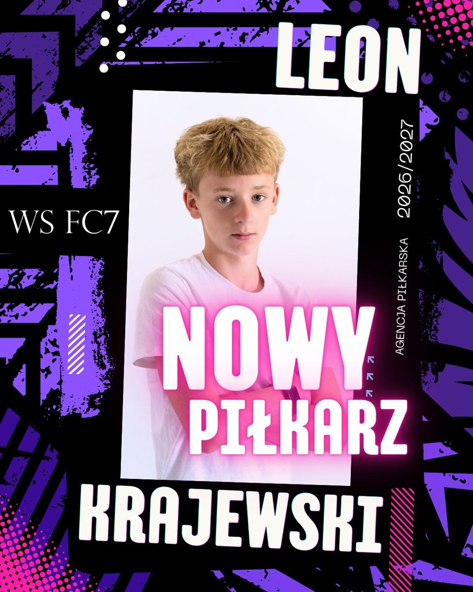 ws7pl's tweet photo. ⭐⭐ Przedstawiamy nowego PIŁKARZA ⭐⭐

💬 Szybki, waleczny piłkarz młodego pokolenia 💬

👔 LEON KRAJEWSKI 👔

✅ 16.07.2012
✅ ŚP / Skrzydłowy
✅ 160 cm
✅ 42 kg
✅ Chemik Bydgoszcz

⭐ Sukcesy piłkarskie ⭐

🏆 Awans z 2 do 1 ligi wojewódzkiej
🏆 Awans do CLJ U-15 https://t.co/FtTOvXIgOi