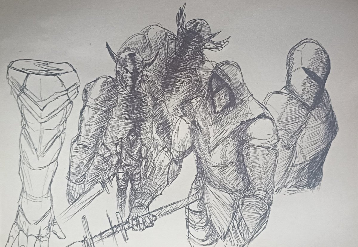 H1L1TEE's tweet photo. Drew some knights https://t.co/SCNnGkcW5e