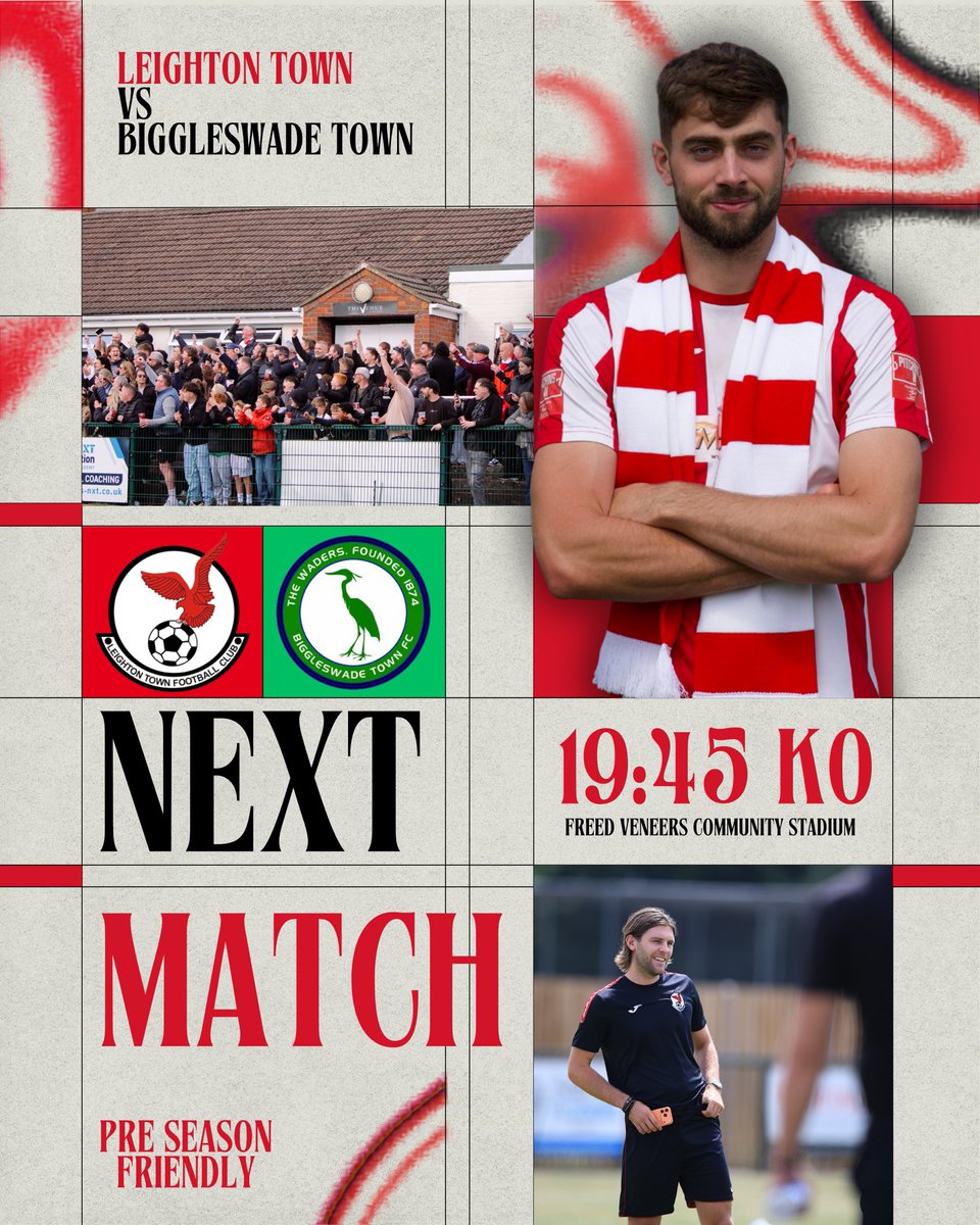 LeightonTownFC's tweet photo. 𝗕𝗘𝗟𝗟 𝗖𝗟𝗢𝗦𝗘 𝗕𝗘𝗖𝗞𝗢𝗡𝗦 𝗔𝗚𝗔𝗜𝗡 🏠

We’re back in home action tomorrow evening, as we welcome @Biggleswade1874 to LU7 🤝

🗓️ Tue 28th July
⏰ 19:45 KO
🎟️ Adults £10, Concs £5, 12-17 £3, U11 FREE
🏟️ Freed Veneers Community Stadium, LU7 1RX

#YourTownYourTeam https://t.co/GDjBsFgGZr