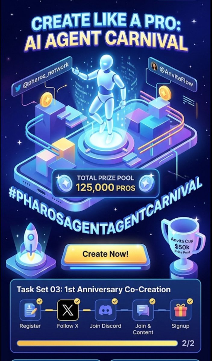 mrizal140788's tweet photo. Ready to create like a PRO?

​Join the AI Agent Carnival hosted by 
@pharos_network
 x 
@AnvitaFlow
!

https://t.co/2y0fKQPCtg
https://t.co/x87ncAXvAz https://t.co/a1ZQHtkOUq