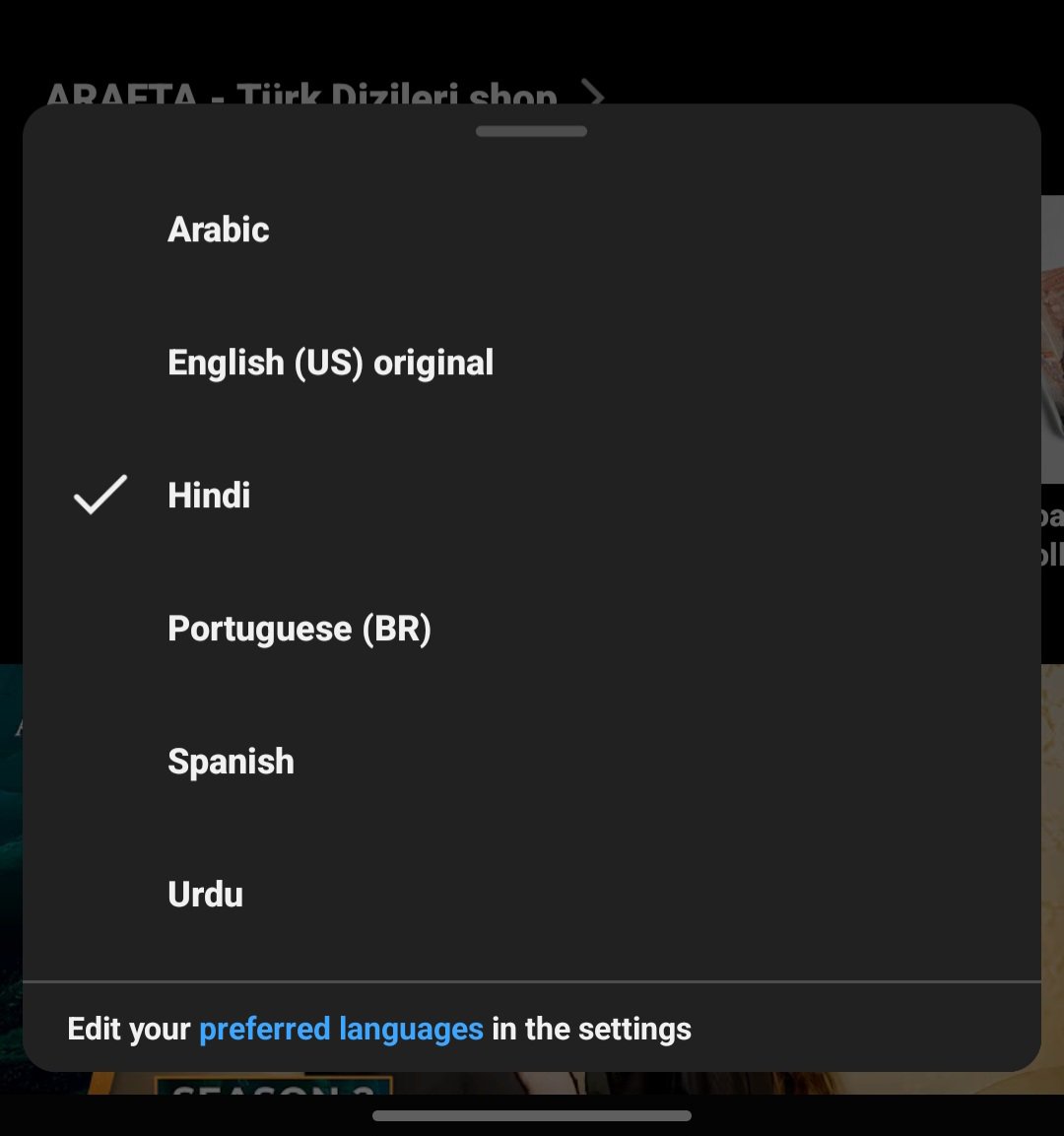 TheScorpius_'s tweet photo. I purchased an Arafta membership but I can't access the Turkish audio. I only see 2–3 language options (like Hindi), while other members can see the Turkish audio with English subtitles. I want same. Why is this happening, and how can I fix it?
@araftadizi https://t.co/9DG128Ocz4