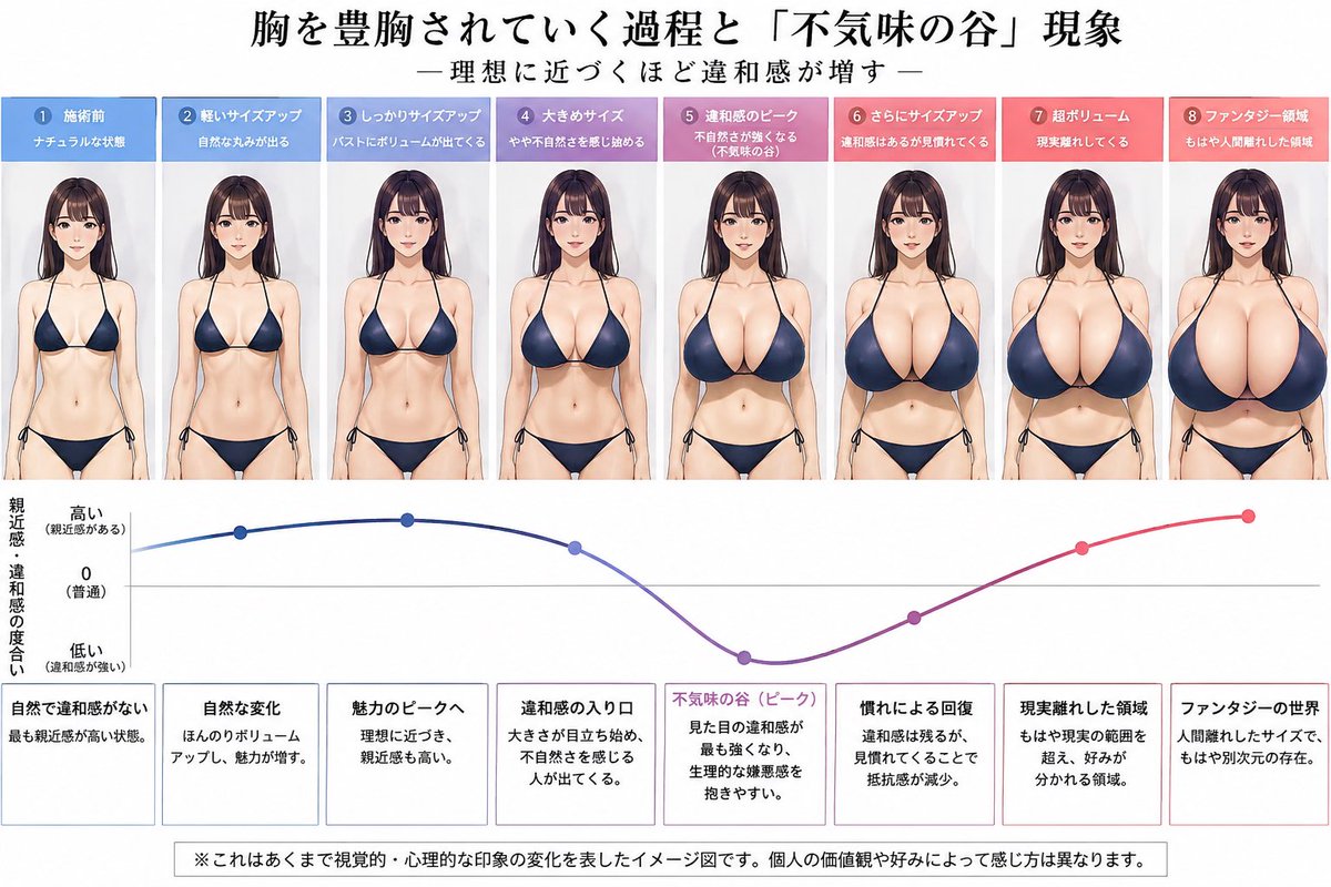 045syun's tweet photo. 豊胸にも不気味の谷が存在する���思う。 https://t.co/6jJzcw7NIz