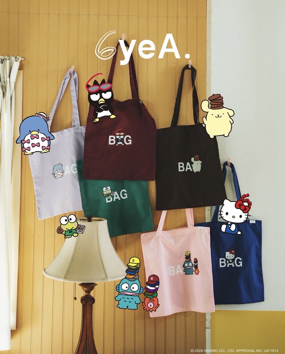 sanrio_fan_jp's tweet photo. ROKU × サンリオキャラクターズの限定コラボが8/4(火)発売決定！💎
キティやハンギョドンなど6キャラが“6”の要素を身につけた全7型の大人可愛いコレクション✨店舗販売は入店抽選形式、8/6(木)からはオンライン予約もスタートします。

#ROKU #サンリオ #サンリオキャラクターズ https://t.co/Wb7S6aQ300