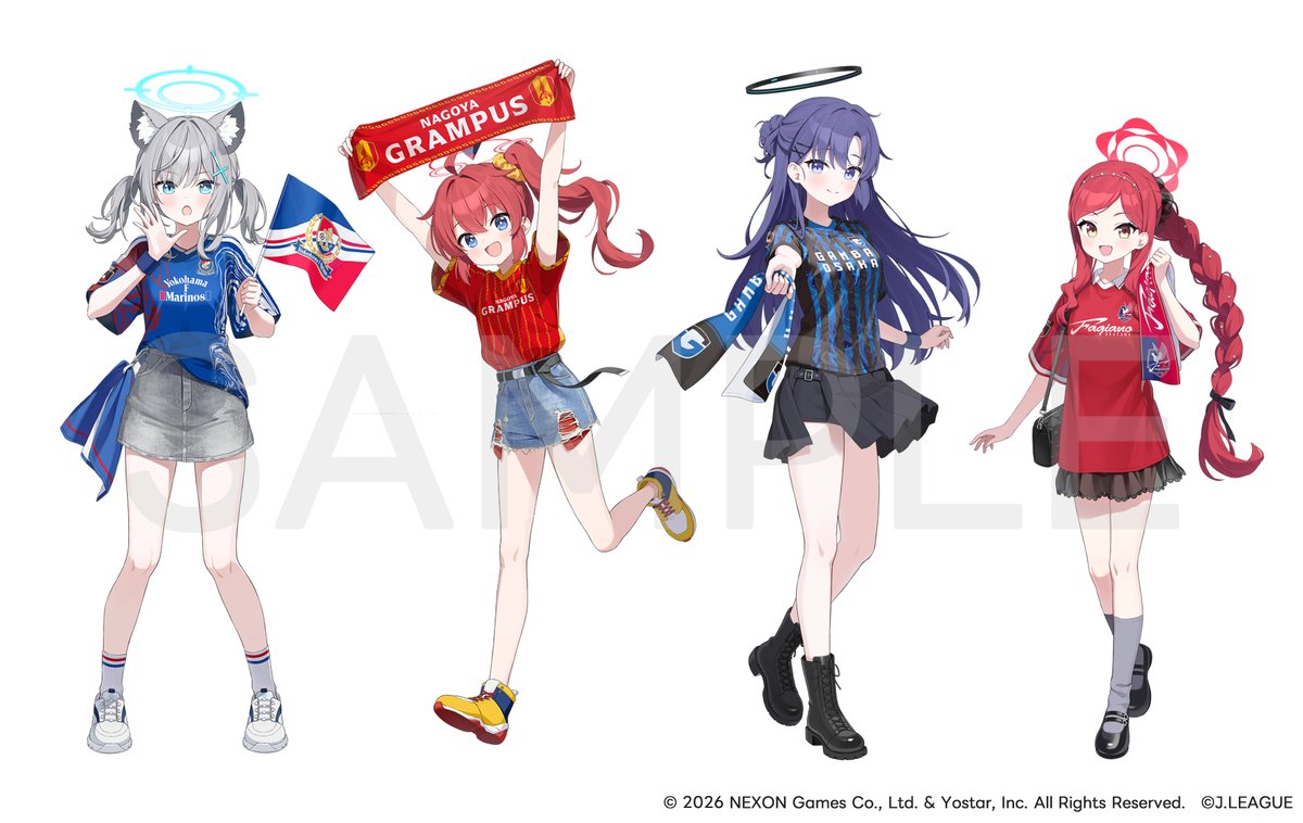momoimon_1's tweet photo. ブルーアーカイブ × Jリーグコラボにてシロコ、マキ、ユウカ、タカネのイラストを担当させていただきました⚽よろしくお願いします！

#ブルアカJリーグ
#ブルーアーカイブ https://t.co/87MbcK7lsv