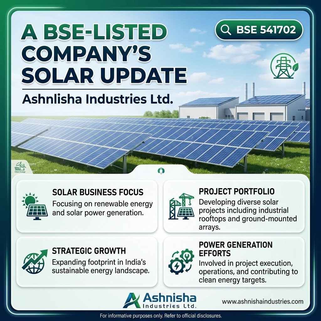 im_myra_'s tweet photo. Ashnisha Industries ka harit sankalp! 3MW solar safal. Swachh urja me yogdan. CMP ₹3.78 #SolarUpperCircuitStock https://t.co/wNsrSRED8F