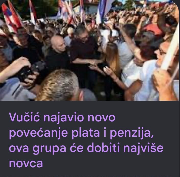 BelicVisnj29004's tweet photo. Svaka čast predsedniku što misli na one kojima je pomoć najpotrebnija. Povećanje plata zaposlenima u centrima za socijalni rad, kao i veća primanja za penzionere, borce i socijalno ugrožene, pokazuje brigu za ljude. 🙏🏻🇷🇸 #vucic #sns https://t.co/Jb5L1jggpv