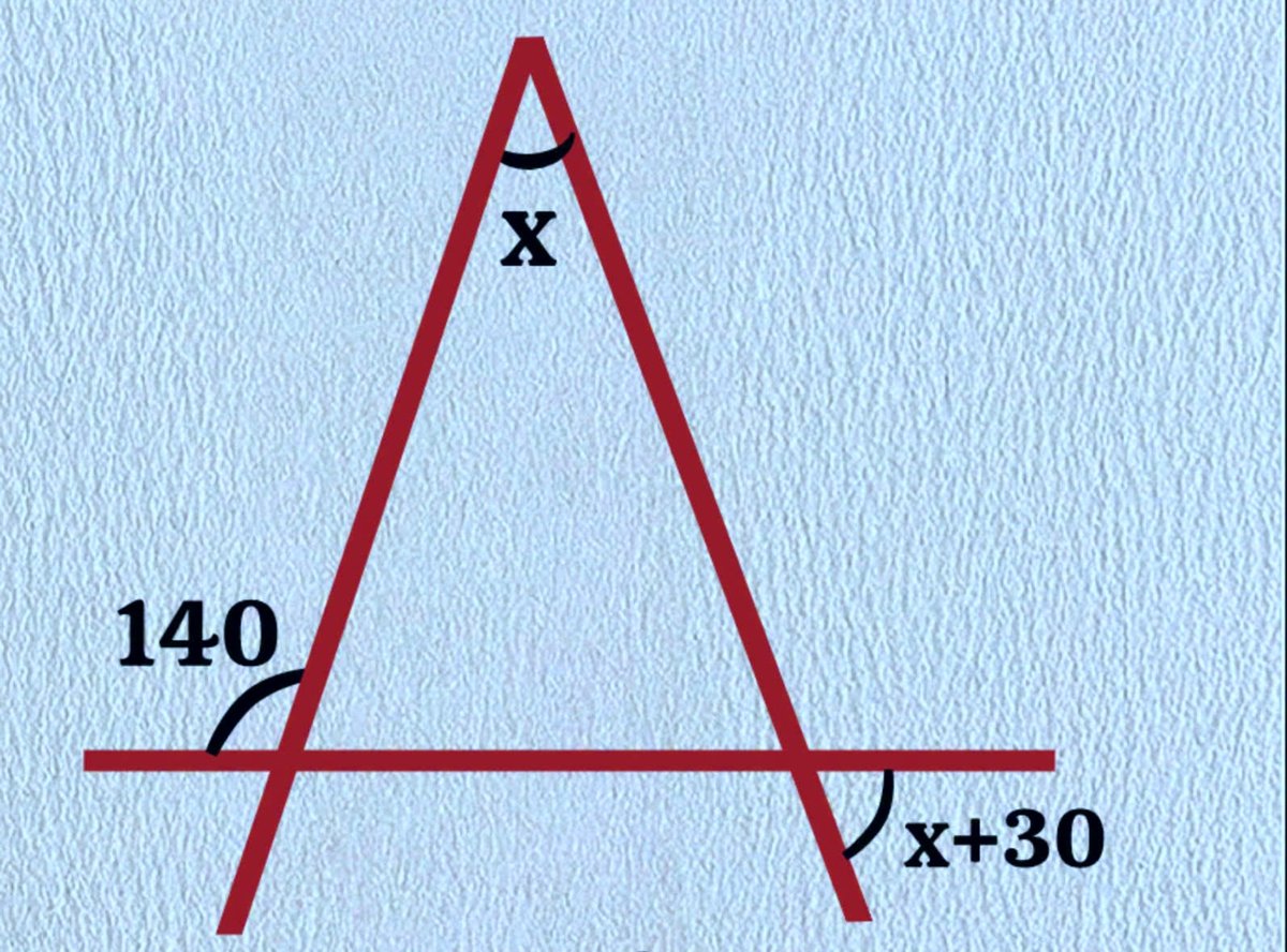 MathGuyTFL's tweet photo. Find the value of angle x. https://t.co/K7kybAuD7E