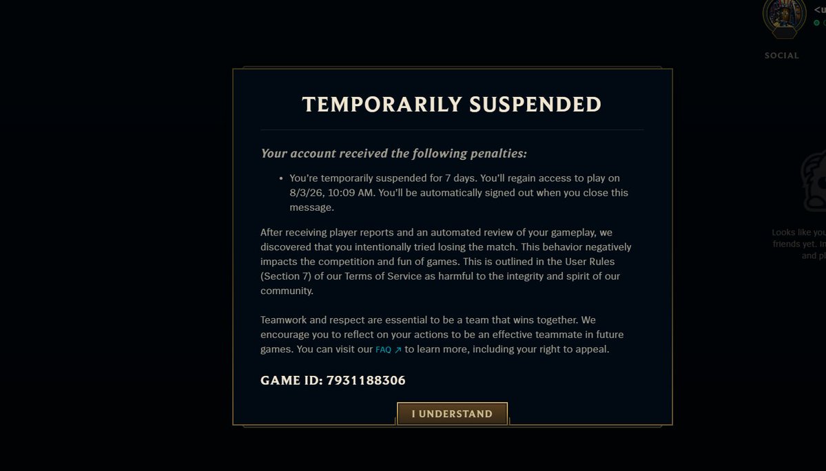 lingoosz's tweet photo. I'm sure this ban is well deserved 👍 https://t.co/V775kYUM7D