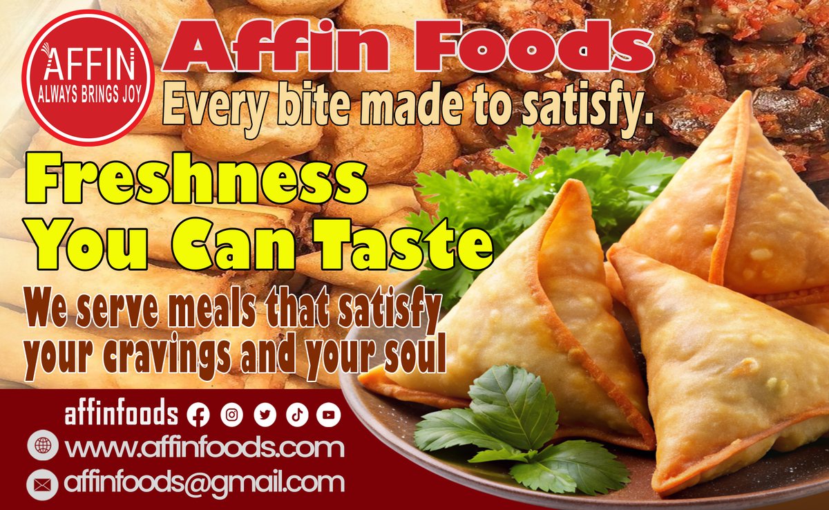 Affindoctor's tweet photo. Your trusted choice for fresh, flavorful, and satisfying meals. Every single day.

#AffinFoods #TrustedQuality #FreshMeals #FoodExcellence #EatWithConfidence https://t.co/QlGBCi57sd