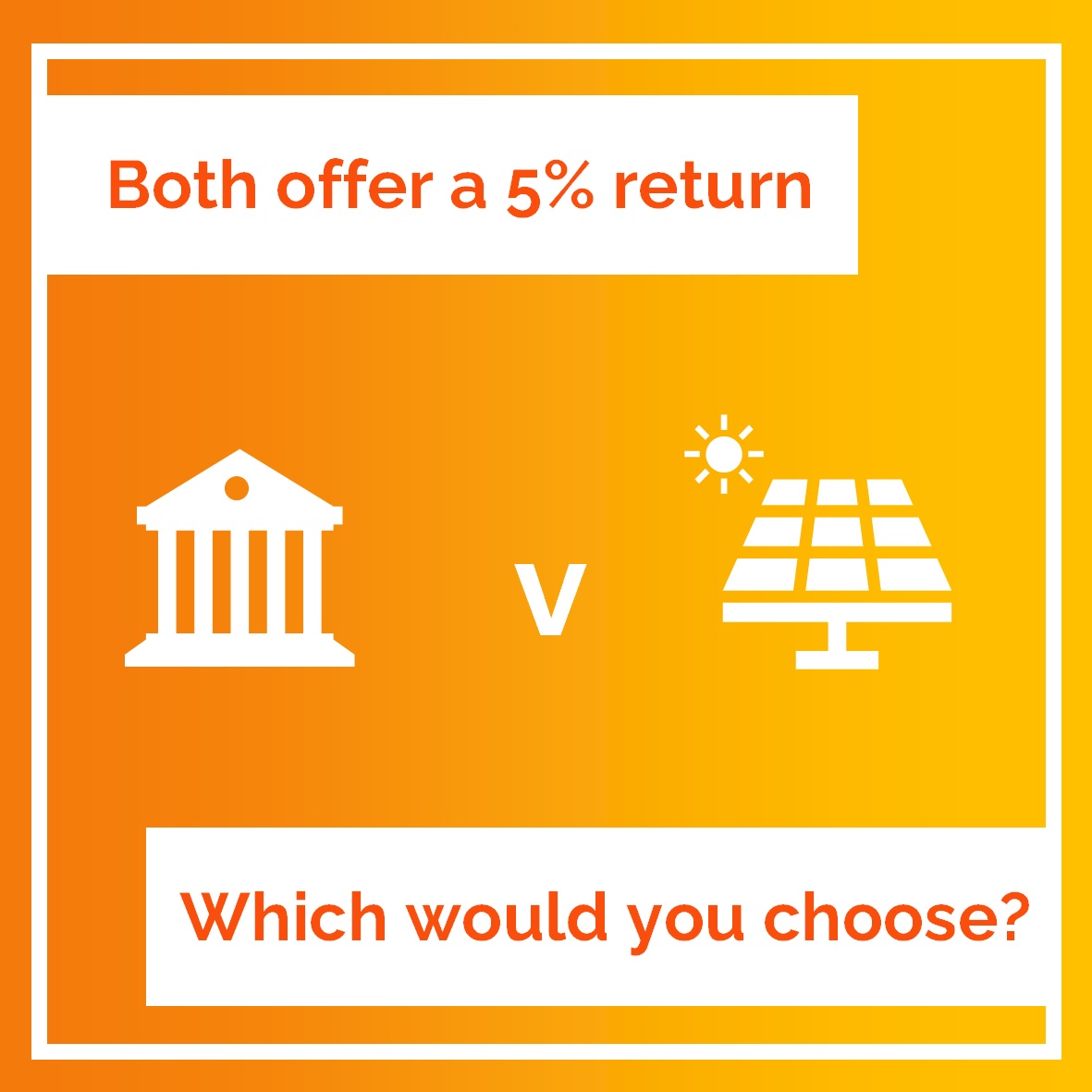 BHenergyservice's tweet photo. 🏦  5% from a bank, or
☀️ from 5% community solar...

Which would you choose?

BHESCo targets a 5% annual return, the same range as many savings products - but funds visible, local clean energy

Curious how the numbers compare?

Full terms &amp; FAQs 👉 https://t.co/9Mgdl00qD8 https://t.co/xyiEd9tLWd