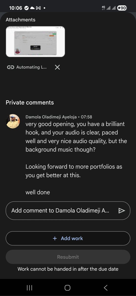 IconDamilola's tweet photo. Just wrapped my first AI automation project. Almost didn't start it, my schedule was packed, but glad I pushed through.

This gave me the opportunity to practice what I have been taught in real time while still applying my instinct.
#AIAutomation https://t.co/V1jX2ZDXez