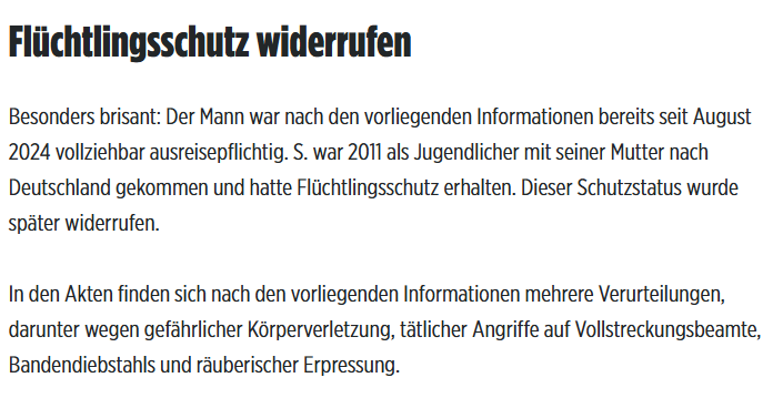 Mittelstand94's tweet photo. 🚨🚨🚨
Der zweite Tatverdächtige, welcher natürlich wieder auf freien Fuß ist, sollte seit August 2024 eigentlich wieder in seiner Heimat sein.
Warum hört man das immer und immer wieder ? 
@CDU @spdde was genau macht ihr den ganzen Tag? https://t.co/daeLm7zAXO