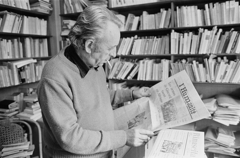 alex_callinicos's tweet photo. I’ve just realised that I missed the 50th anniversary of the publication of my first book, Althusser’s Marxism, in April 1976. To compensate, here’s a piquant picture of him reading L’Humanite. https://t.co/bMf2N5Af6H