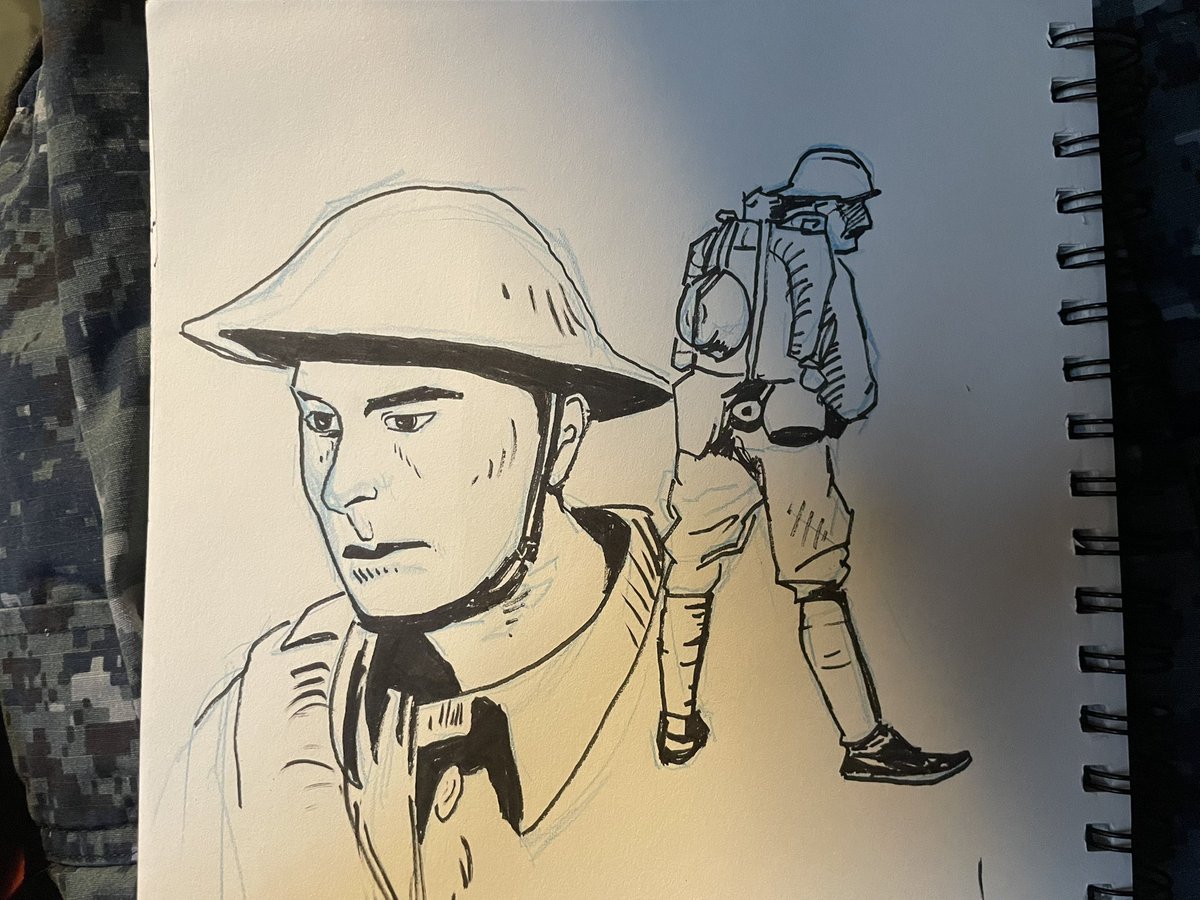 NicholasPhilpo7's tweet photo. More backlog doodles. Lowkey haven’t picked up a pen in a while. Might see if I can still draw like this #art #sketchbook #ink https://t.co/8WpLkTBbr9