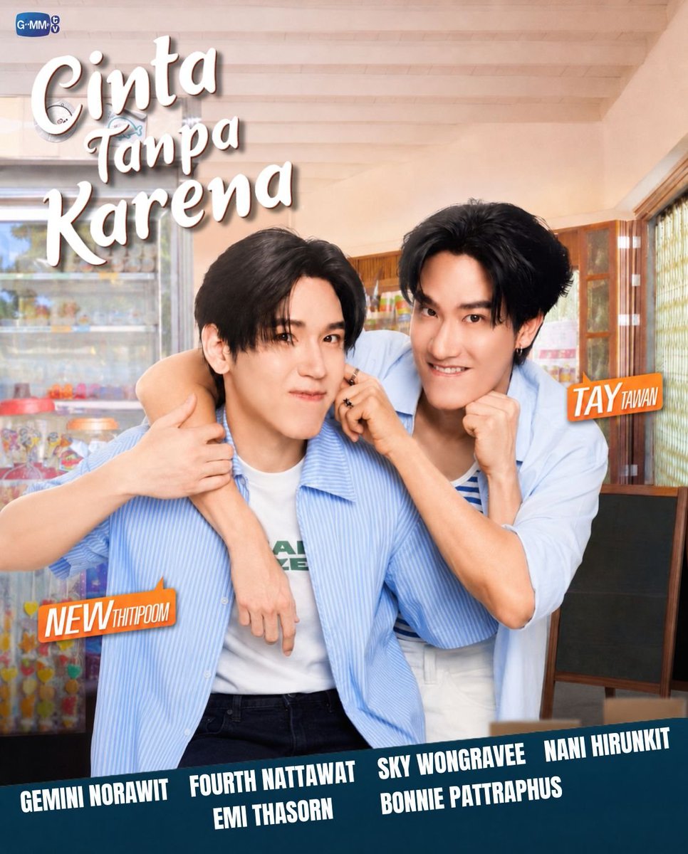 moonhulahoop's tweet photo. Cinta Tanpa Karena (#TayNew #เตนิว #GeminiFourth #SkyNani #EmiBonnie)

The Final Novel of TayNew

Starring: #Tawan_V #Newwiee #Gemini_ti #Tawattannn #Sky_Wongravee #Hirunkit_ #Emiamily #Beonnnie

Status: END (January 24 - March 28, 2026)

Link: https://t.co/c6xg6VXR9w https://t.co/j6OE9VNCvH
