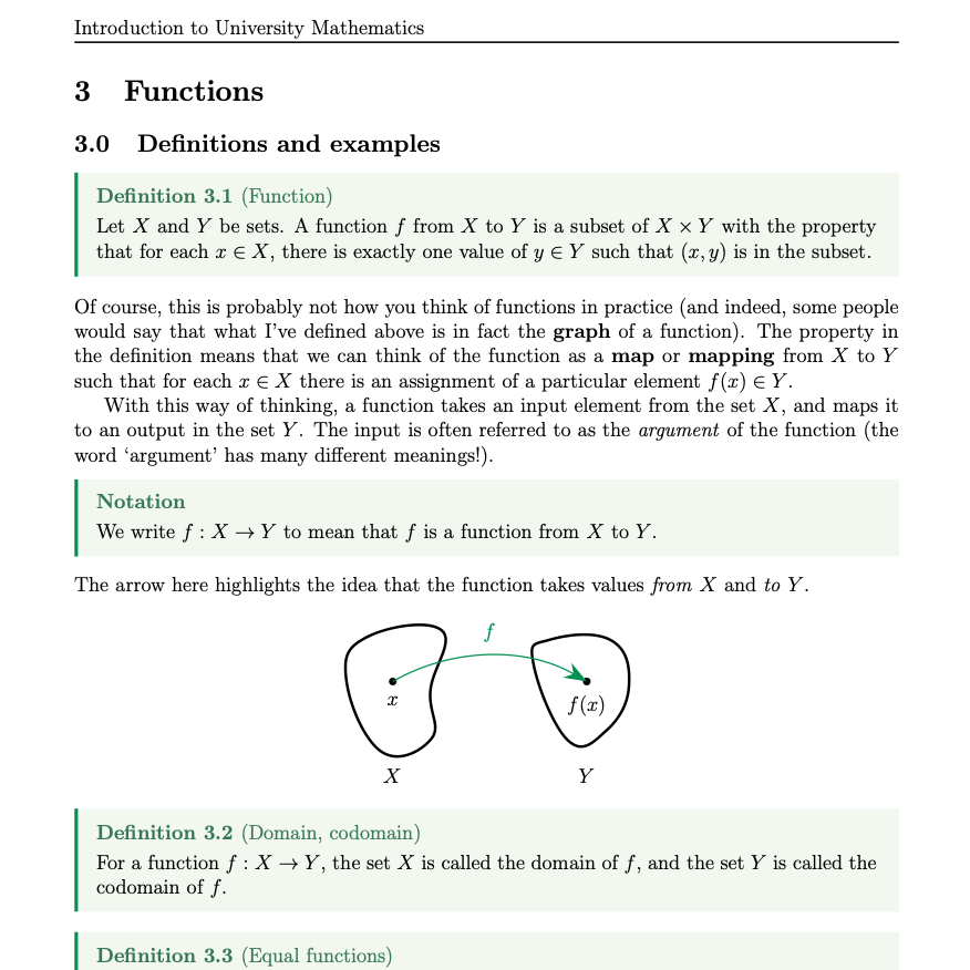antoniolupetti's tweet photo. "Introduction to University Mathematics" is a collection of lecture notes from the University of Oxford designed to introduce the ideas, notation, and logical reasoning that students encounter when they begin studying mathematics at university.

The material covers many fundamental definitions, including natural numbers, sets, functions, relations, logic, cardinality, Cartesian products, equivalence relations, and injective and surjective functions.

I think it is a useful introductory reference for students who want to become familiar with the basic language of university mathematics before moving on to more advanced subjects. It does not replace a complete textbook, but it provides a simple overview of many concepts that appear throughout undergraduate mathematics.

https://t.co/Af35j3bEoo