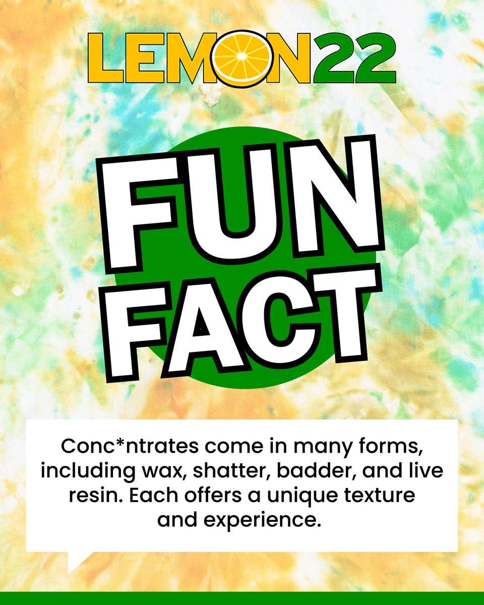 lemon22nj's tweet photo. 🔥 Not all conc*ntrates are created the same!

From smooth badder to flavorful live resin, every form has something different to offer. Stop by Lemon22 and explore your options! 🍋

#FunFact #Extracts #Dabbing #dabs #wellness #shoplocal #highsociety https://t.co/tSiRfItDXC