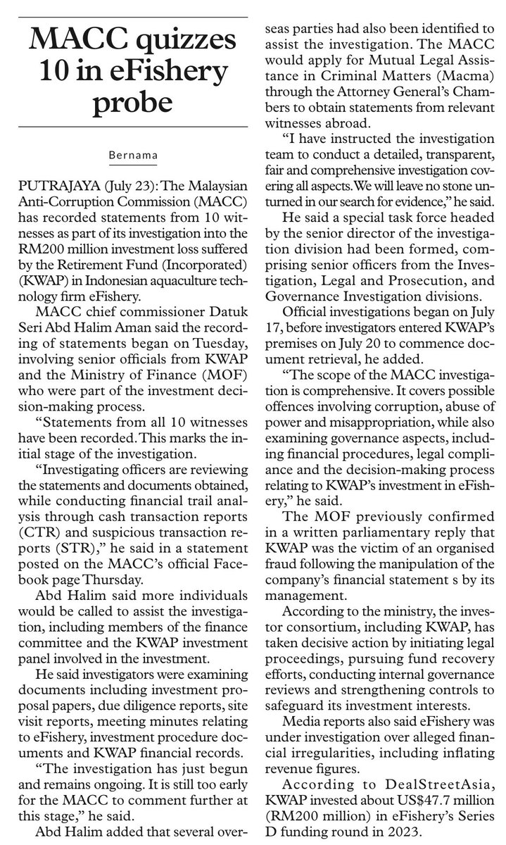 IngeniumAdvisor's tweet photo. Make the trial public, #Malaysia! This kind of public slipshod work cannot be excused.

#economics #finance ##business #trade #Fed #BIS #IMF #IBRD #EBRD #AMRO #AIIB #ADB #NDB #PBOC #ISDB #banking #wealth #LTH #capital https://t.co/EYXjxqI17Q