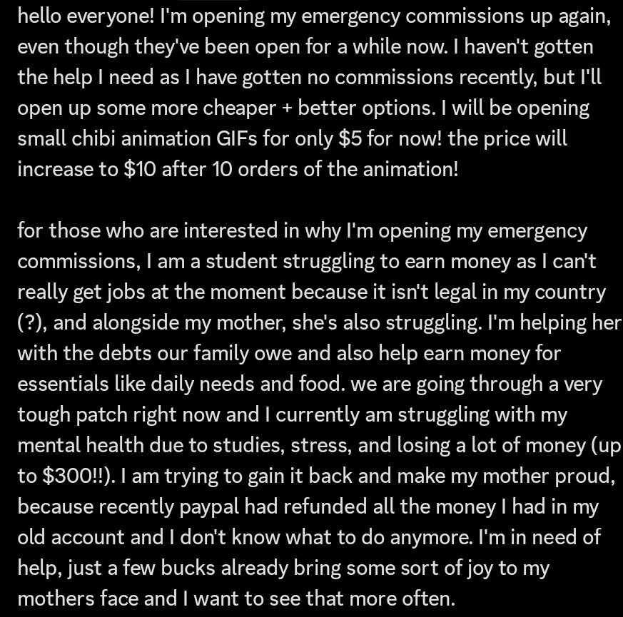 achillustration's tweet photo. DMS are opened for commissions! I only use paypal and I hope someone helps me. #emergencycommissions #commissions #art #emergency #urgent #student #strugglingstudent https://t.co/nYETxdlwbK