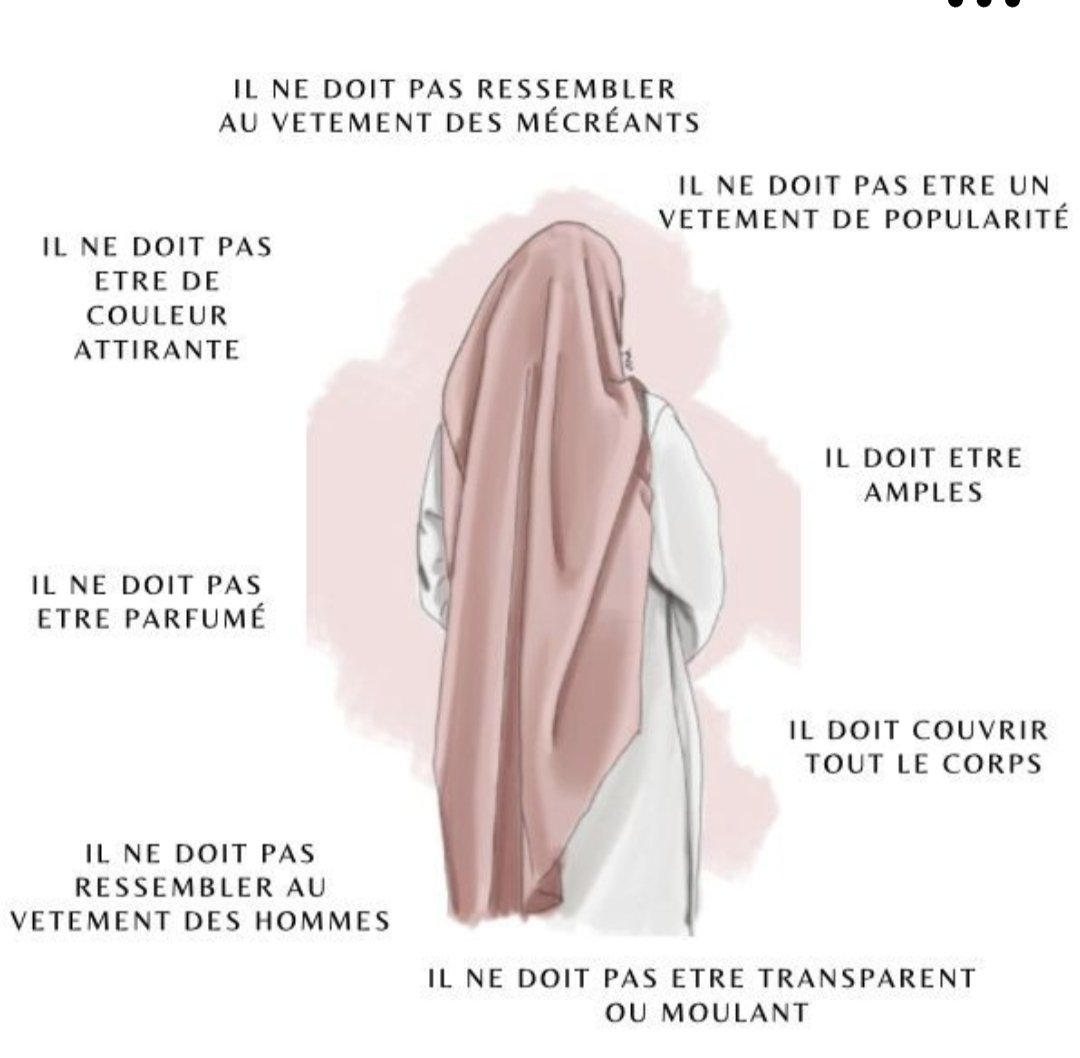 Marwadhk's tweet photo. Petit rappel concernant les conditions du voile légiféré. Qu'Allah facilite à toutes nos sœurs. https://t.co/3I8fiT8KJc