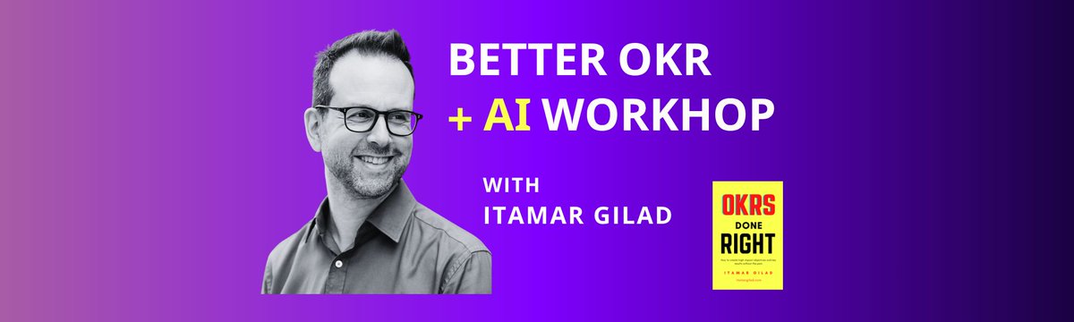 ItamarGilad's tweet photo. When's the last time your OKRs actually survived contact with reality?

The hard part of OKR is proper prioritization and alignment 

That's what I built this workshop to fix.
📅 Sep 22 &amp; 29, 2026 — two live online sessions
🎟️ First cohort, intro price: https://t.co/DZIT87TkyS https://t.co/lrUl9oTEbj