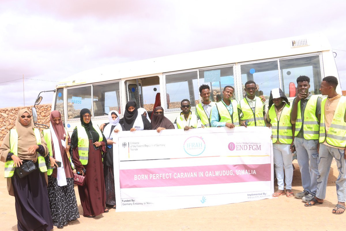 IfrahFoundation's tweet photo. #BornPerfectCaravan is advancing implementation of Galmudug Anti-FGM Law.
Achievements so far:
✅ Reached 2,000+ people
✅ Distributed 200+ Anti-FGM Law booklets
✅ Secured public pledges to #EndFGM
✅ 100,000+ people reached through media
Turning law into action to protect girls https://t.co/eVxze6Cjjl