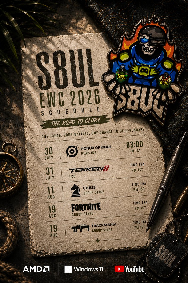 Clay00731's tweet photo. S8UL EWC 2026 Schedule is Here. 📅 https://t.co/uqMPIKwn1Z