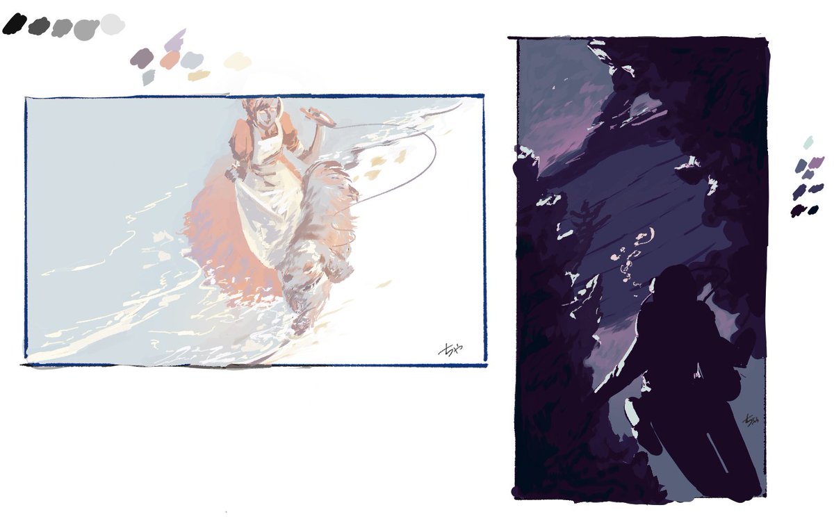 Whoowa_sc's tweet photo. #artstudy
我意识到，剪影和光影的对比非常重要。 https://t.co/VYVzXRv9Hg