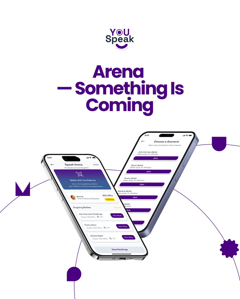YouSpeakHQ's tweet photo. The missing piece in language learning isn't more lessons. It's a place to speak, improve, and grow. https://t.co/5YMBHuNjQ9