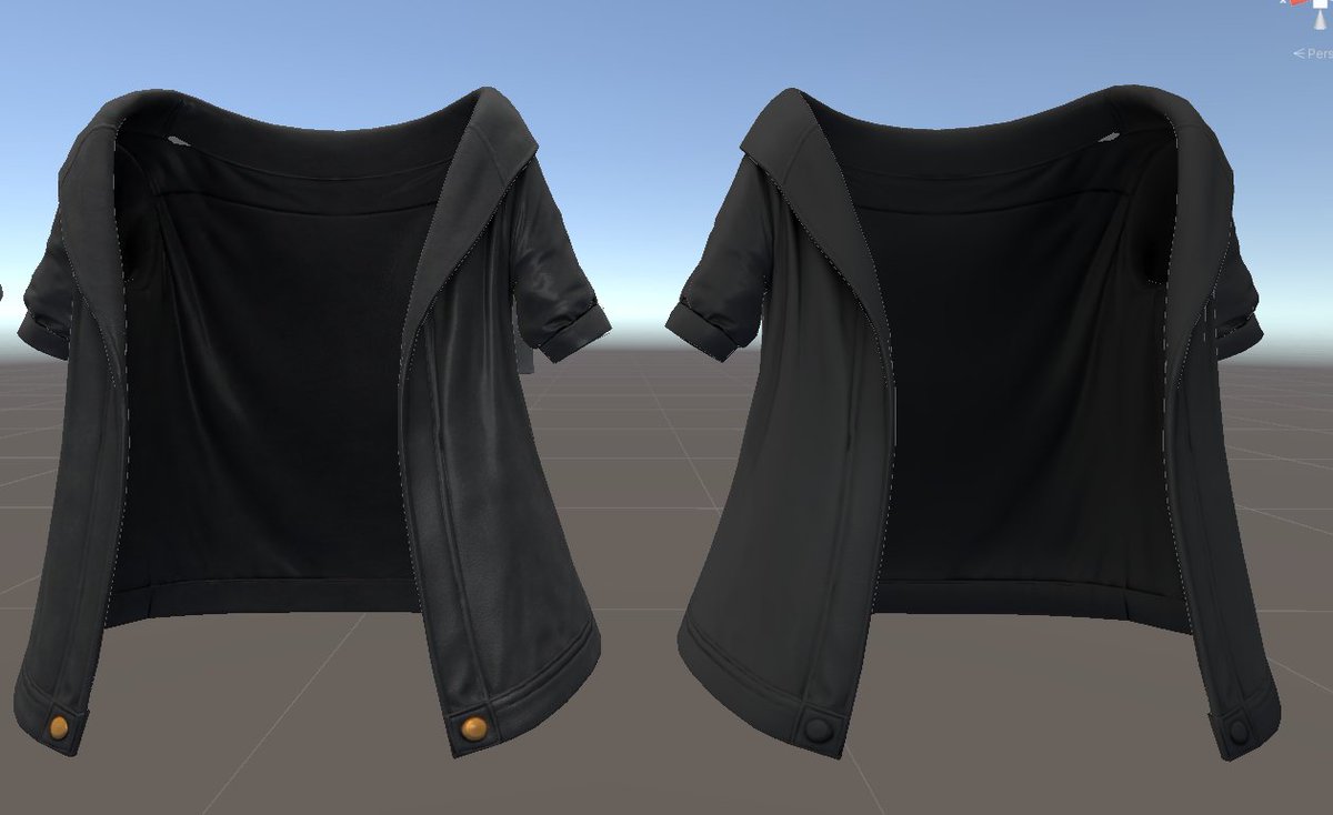 Blatt_11's tweet photo. ジャケットのしわ感が気に入らなかったから作り直した
結局リアル目かフラット目の質感がいいのかわかんないから両方作ってみてる
ジャケットは△5434ポリ
袖めり込んでるのは後々Blendshape対応できるようにする予定
#vrchatavatar #3DCG #Blender https://t.co/VOZwaCQwpL