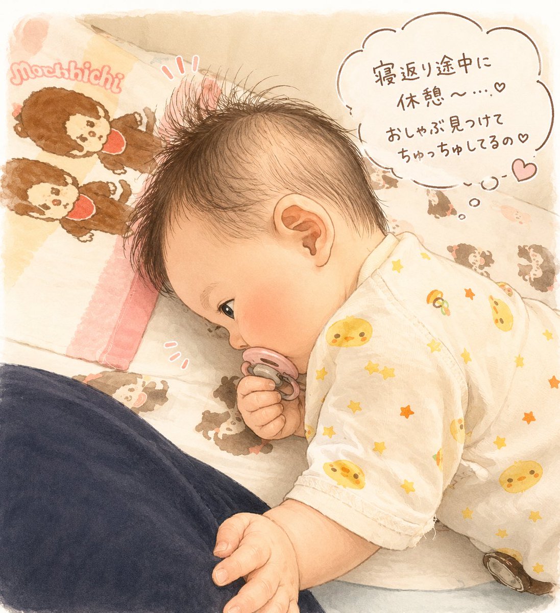 ren_voice's tweet photo. 昨日まで寝室で寝返りしなかったのに、今日めっちゃしてる←
そして途中で休憩して、おしゃぶり始めたww
やる気よww中途半端すぎんかwww https://t.co/aMd8pjuW6a