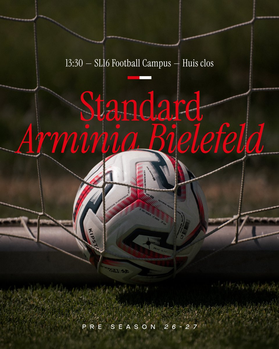 Standard_RSCL's tweet photo. Les Rouches affrontent le DSC Arminia Bielefeld cet après-midi au SL16 Football Campus. Une rencontre amicale à huis clos dont le résumé sera à retrouver sur nos canaux habituels. 🎥 https://t.co/a8IG2wt094