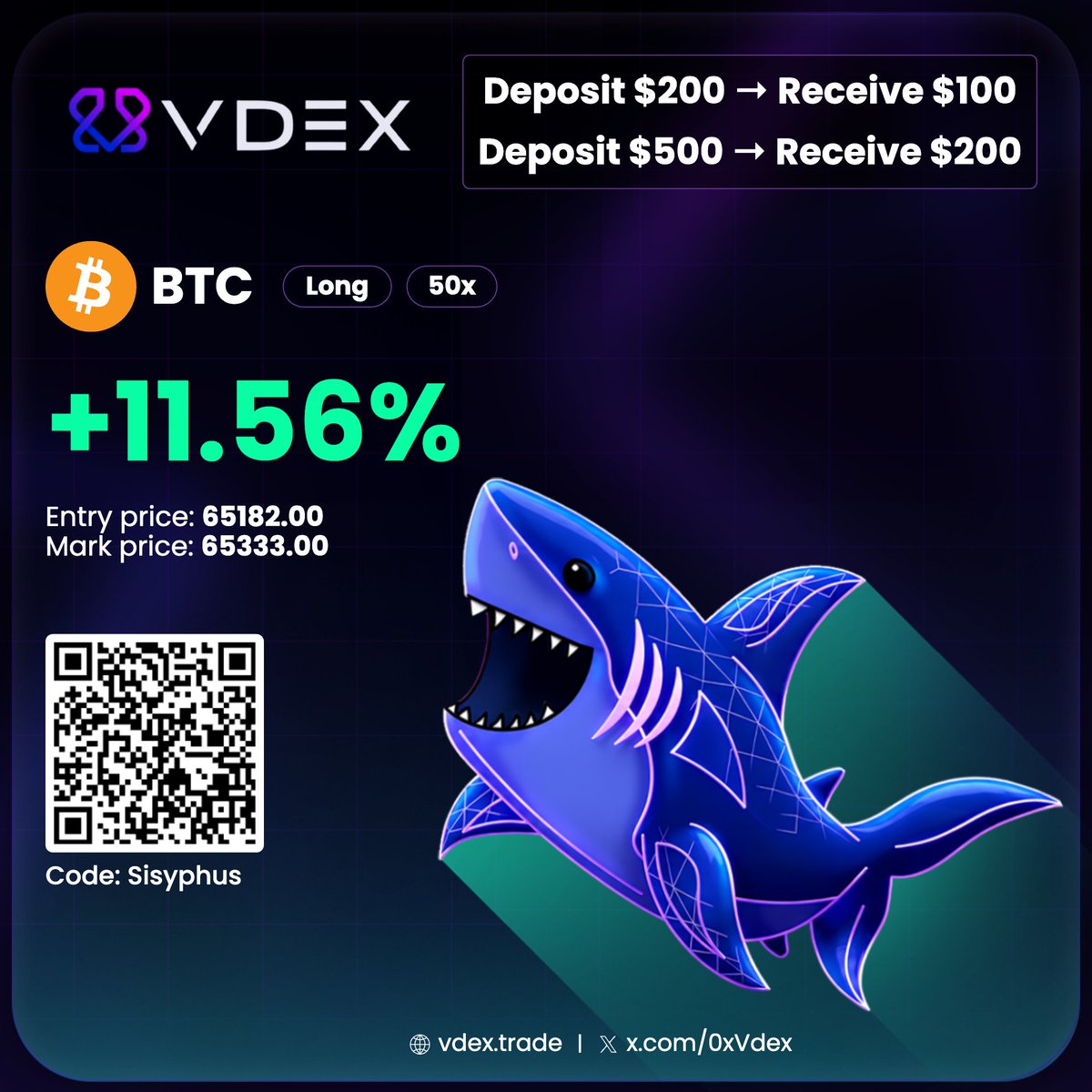 xalid3535's tweet photo. Happy new week!
@0xVDEX 
Profits posted. Doubt deleted. https://t.co/x73VkhkJrP