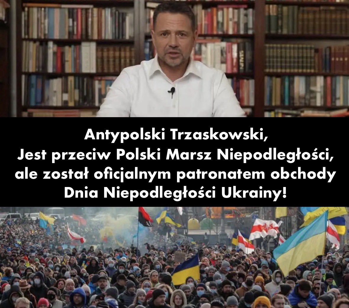 MaleckiAre2618's tweet photo. ❌Kto na niego głosował? 
❌Antypolski Trzaskowski 

#Polska #Polacy #tusk #rząd #konfederacjakoronypolskiej #konfederacja #braun #skandal #pis #bosak #KOjestantypolski #wrog #antypolskiko #tuskdodymisji #trzaskowski #antypolskirzad #nie #hanba #dlaciebie #warszawa #stolica https://t.co/8jR35PeaJ5
