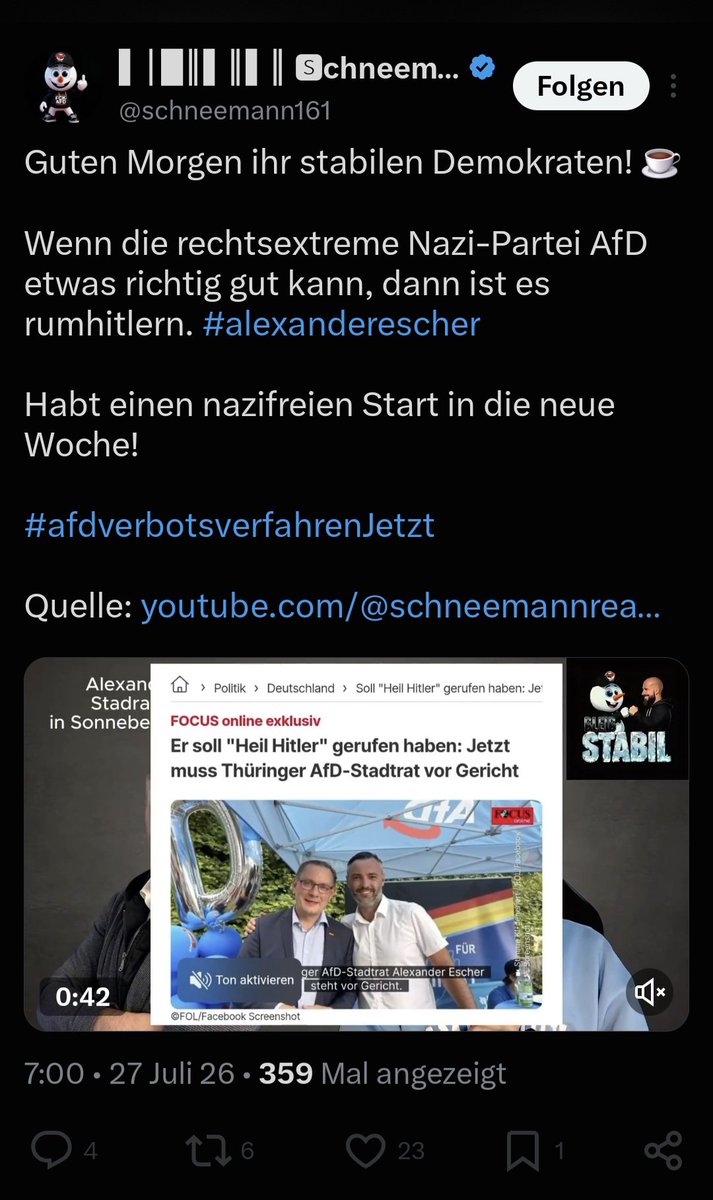 PastorPofick's tweet photo. Nazi! Rechtsextrem! Hitler! Nazifreiheit! Verbotsverfahren!

Einma alles mit genommen hahahahahahaha https://t.co/TdZbNtCHWW