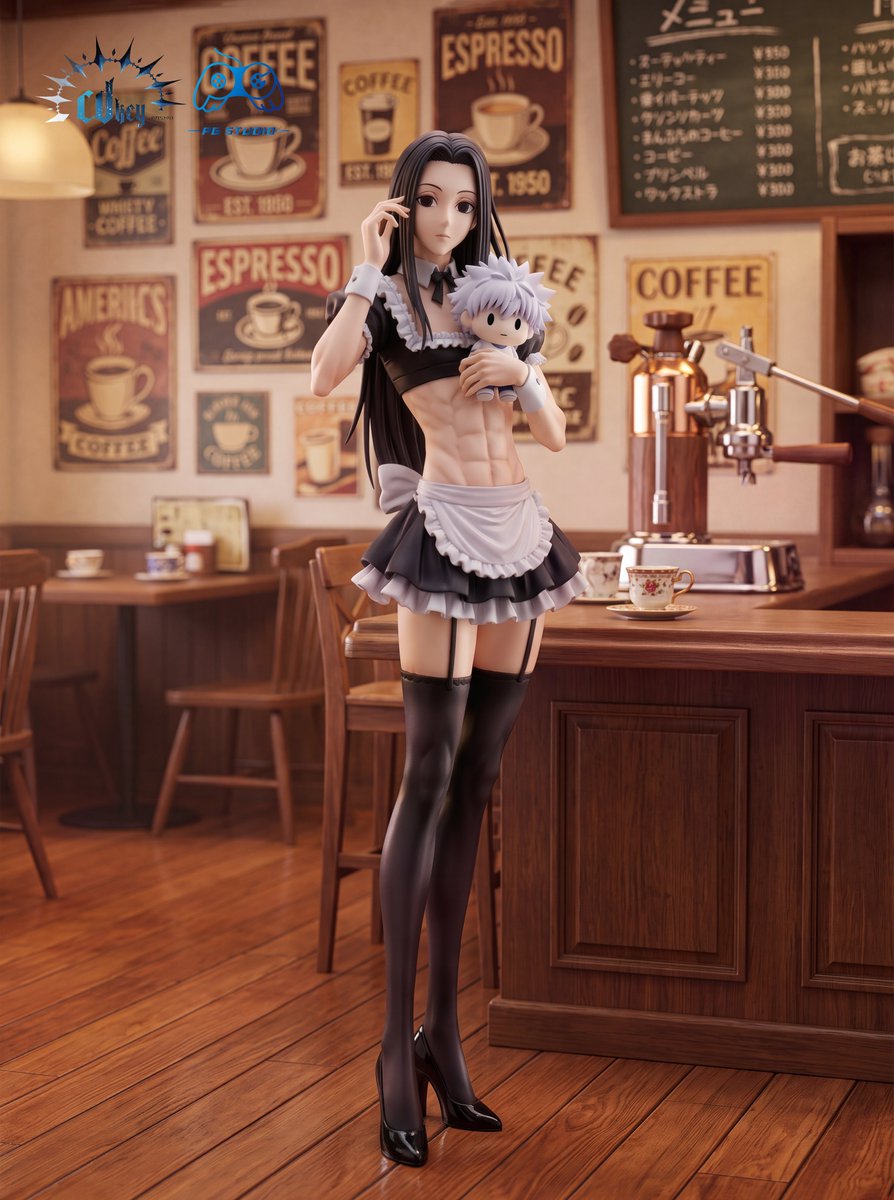 hamajippa's tweet photo. Cdkey x PG Studio Hisoka &amp; Illumi 1/6

团队：cdkey studio联名 PG studio
作品：女仆西索 伊尔迷
比例：1/6

全款：西索10xx， 伊尔迷11xx https://t.co/MyqQvW0yP7