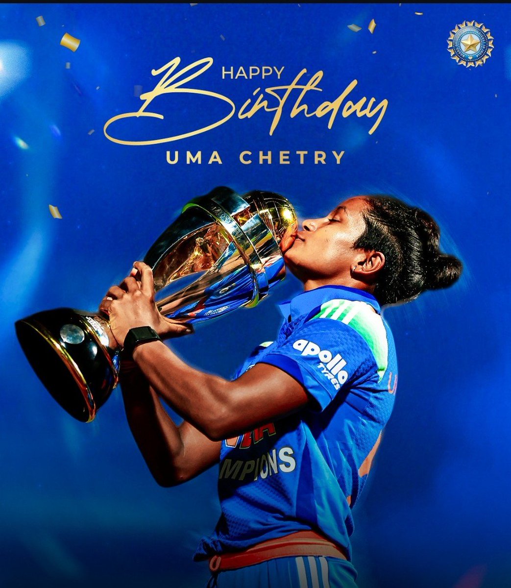 PythonEditxs68's tweet photo. Here's wishing #TeamIndia wicketkeeper -batter Uma Chetry a very happy birthday 🎂 https://t.co/AobbD472b2