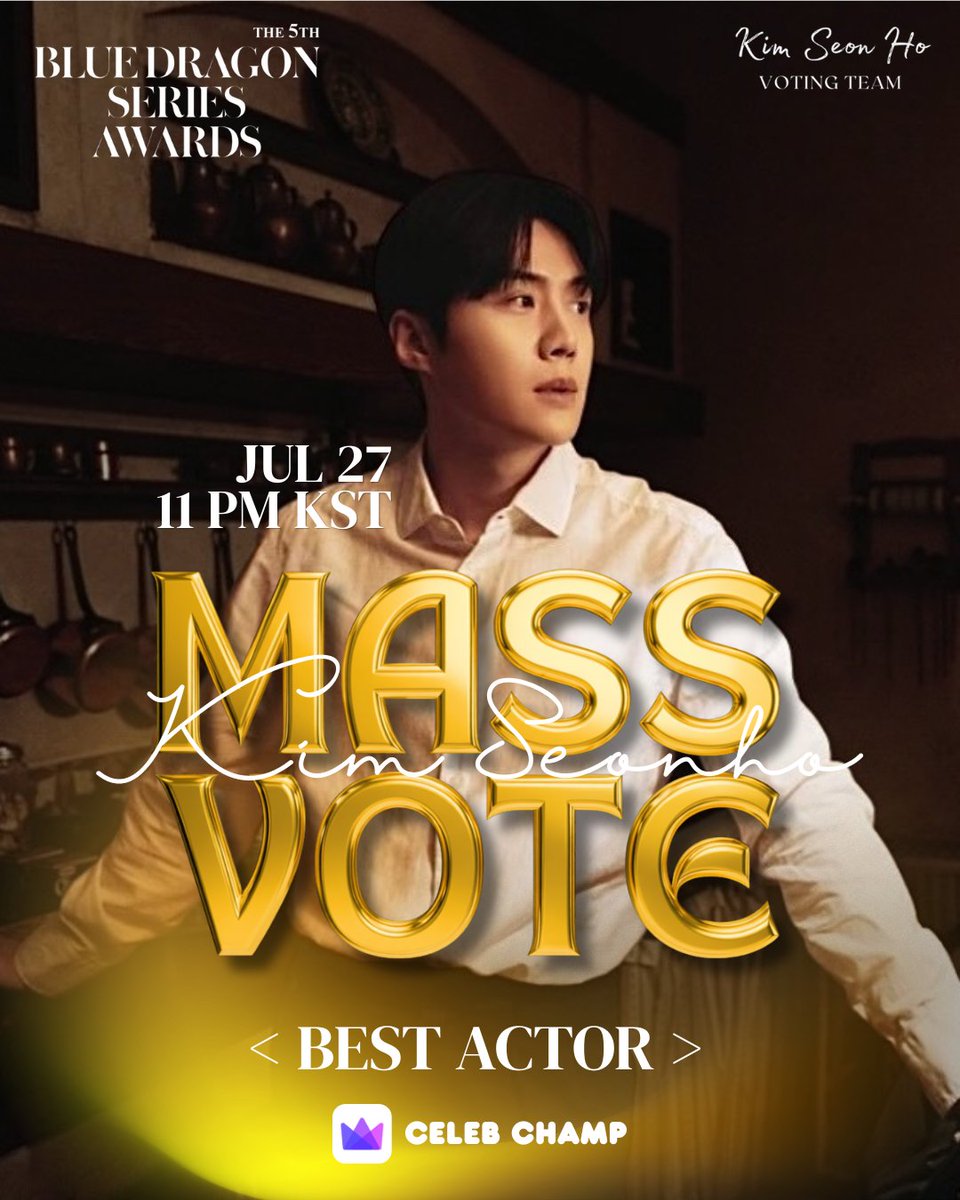 KimSeonHoVoting's tweet photo. 📢 MASS VOTING ALERT

Seonhohada, only 3 days remain in the voting. Let’s gather tonight at 11 PM KST and add another wave of support for Kim Seonho in the Best Actor category. 🗳️

Please vote using only the roses you have in excess of 2,000. Keep at least 2,000 roses reserved so you can cast your full votes on the final day.

⏰ 11 PM KST
🎯 Best Actor

Let’s stay consistent and give our best until voting closes! 💙