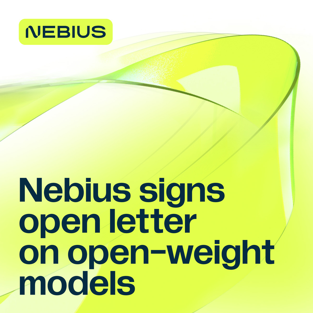 nebiusai's tweet photo. Openness keeps AI competitive, adaptable, and available to everyone. That's why Nebius has joined @NVIDIA and 70+ companies in signing the open letter supporting open-weight AI models.
A thriving AI economy depends on choice, sound economics, and the freedom to deploy models wherever they're needed: https://t.co/AhMrs5mDXx