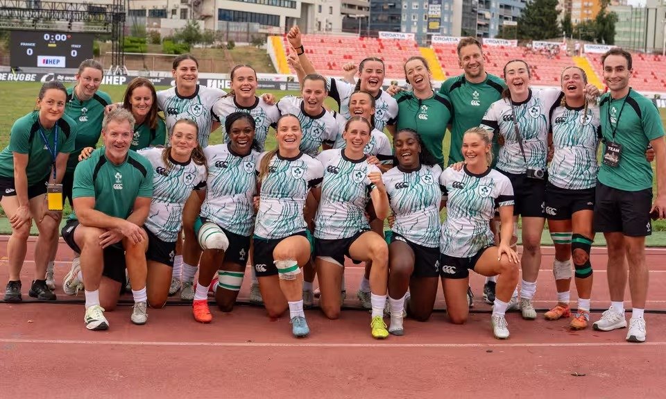 AthyRFC's tweet photo. Congrats to our own Amy Larn and the @IrishRugby 🇮🇪☘️ Womens 7s squad on their win 🏆 in the European 7s tournament in Split, Croatia 

Amy scored 3️⃣ tries 💥💥💥 in the tournament where the Irish team put in a string of amazing performances 👏 

#RunAmyRun #FromTheGroundUp https://t.co/gXgo9h5CUA