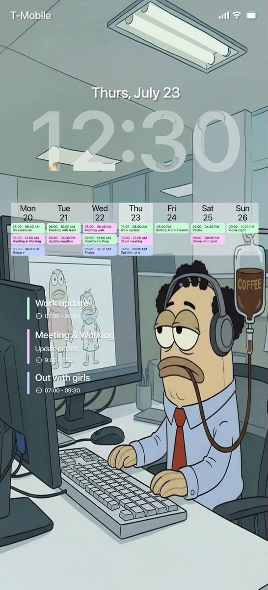 NoFilterSkin's tweet photo. okay... why did nobody tell us we could put our entire schedule on the lockscreen??!!! https://t.co/YH29Keeysq