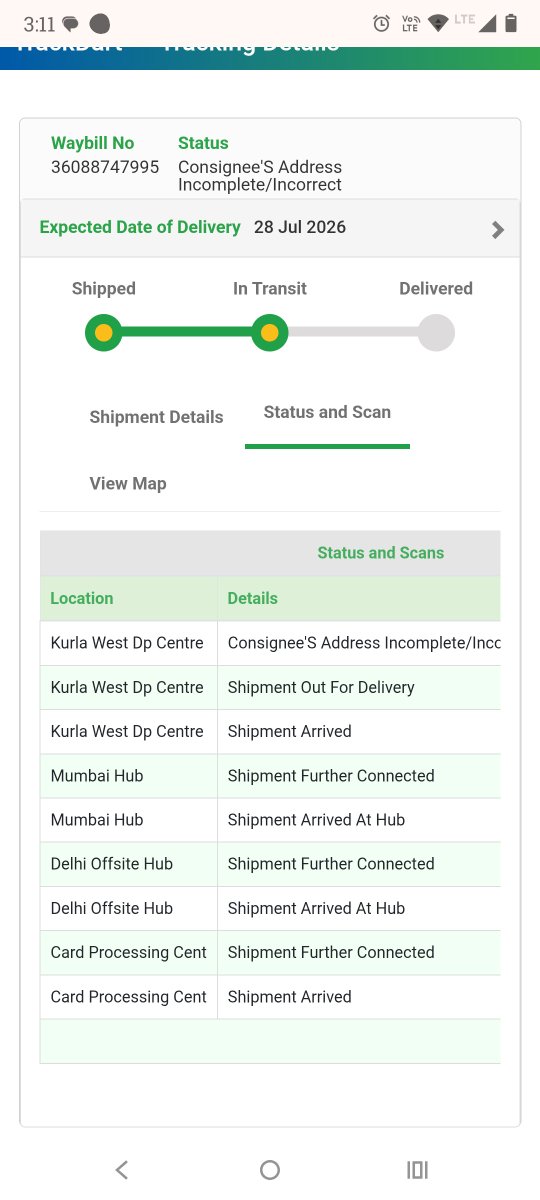 AmmanT2000's tweet photo. @BlueDartCares dear team please contact me for this consignment will pickup from nearest hub currently my I'm not at my updated location @BlueDartCares help on priority.
Waybill No - 36088747995 https://t.co/F8JiH74jmm