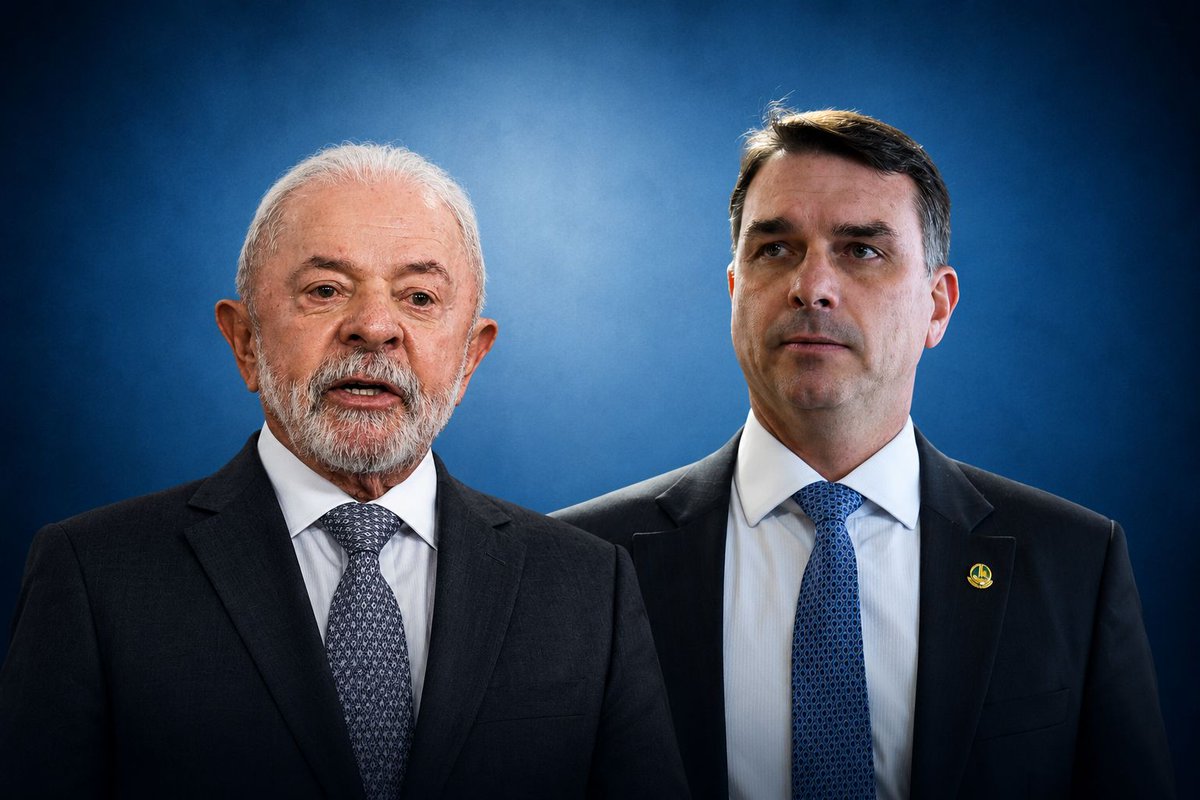 exame's tweet photo. Pesquisa BTG/Nexus: Lula tem 42% e Flávio Bolsonaro, 33%, no 1º turno
https://t.co/1oL6ZVFxmQ https://t.co/wSgak1FVSa