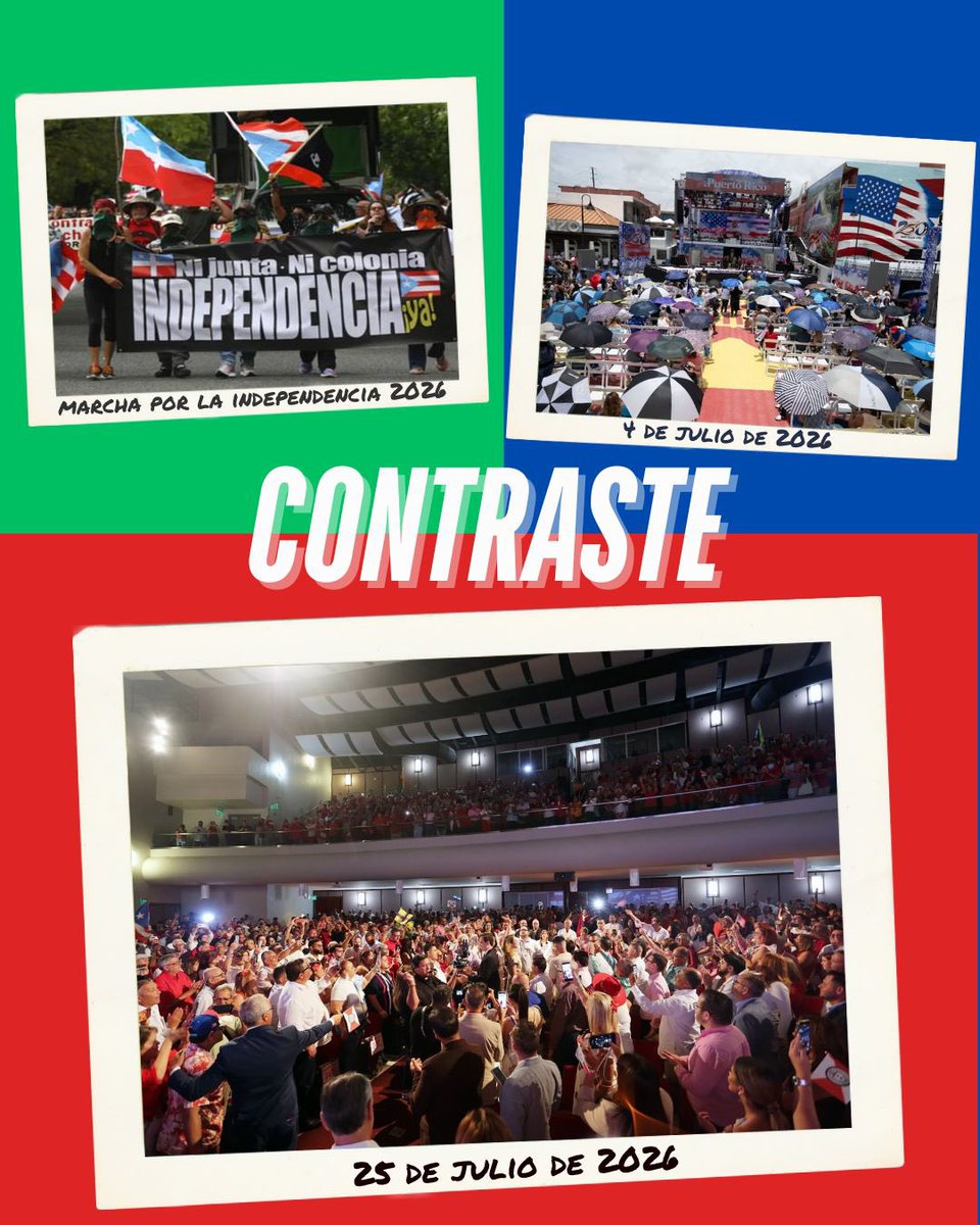 ppdpr's tweet photo. 🥊🔥 Fuimos “miles” el 25 de julio en Cayey 🆚 “cientos” en el 4 de julio del PNP y “decenas” en la marcha por la independencia del PIP. ¡Aquí está la fuerza para derrotar al PNP! https://t.co/0kMrMKXyDV