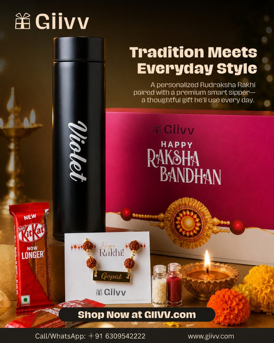 giivv_com's tweet photo. A gift as unique as your brother. ❤️

Celebrate Raksha Bandhan with a personalized gift combo featuring a custom rakhi, wallet, keychain, pen, and more. Create memories he'll treasure long after the festival.
🎁 Order now: https://t.co/cZVs3JSVMu
#RakshaBandhan #PersonalizedGift https://t.co/ebj1u2fJzQ
