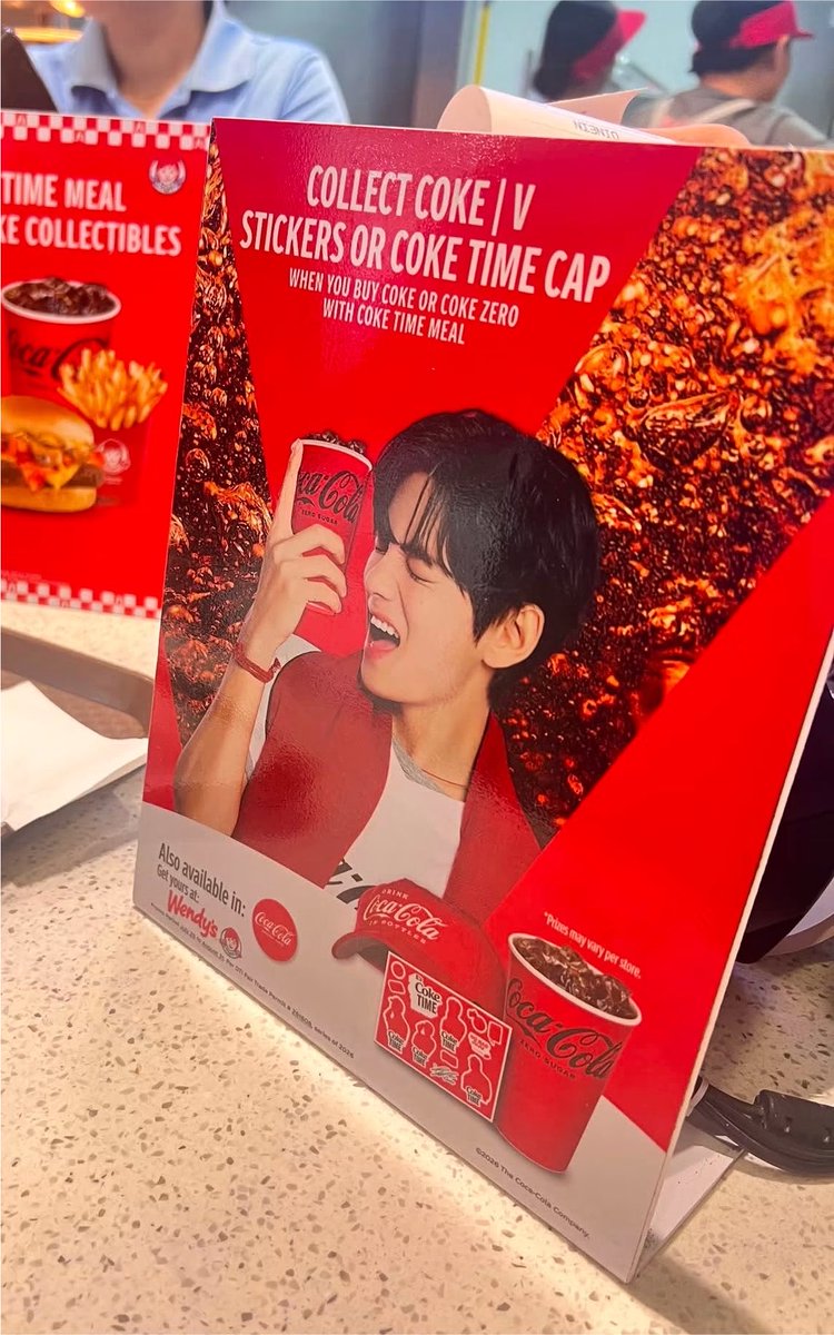 TAETAE_PH's tweet photo. Wendy’s PH Coke Time event. Taehyung is on every major fast-food chain in the Philippines at this point. 😭❤️ (ctto)

 TAEHYUNG COCA COLA AMBASSADOR
#TaehyungxCocaCola
#VxCocaCola https://t.co/lalEYLb6jn