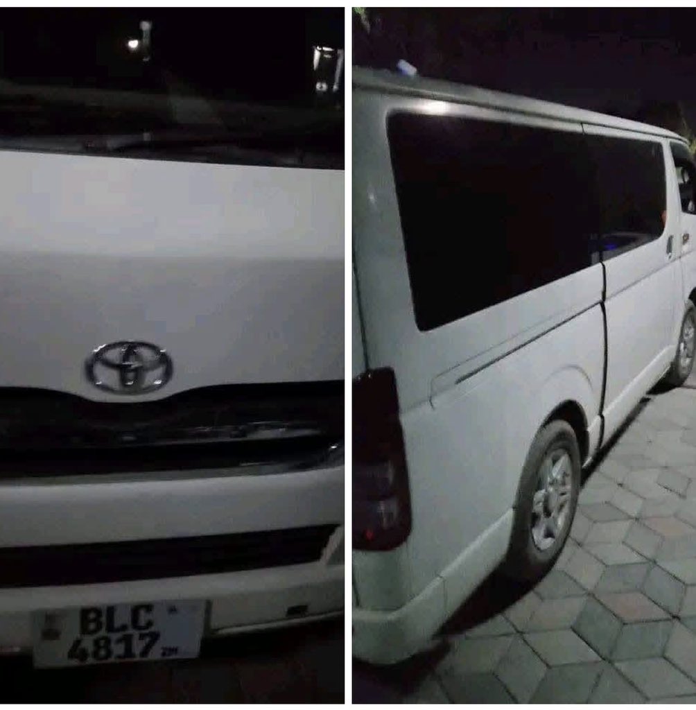 zambianwhistle's tweet photo. ARE WE SAFE?

As Patrick Siabasimbi Dictator Hakainde Hichilema's right handman linked to an attack on Tonse Alliance Leadership.

Information has emerged that the White  Toyota Hiace Quantum  abandoned by criminals who attacked a Tonse Alliance delegation in Kitwe belongs to Dictator Hakainde Hichilema's right handman Patrick Siabasimbi. 

The criminals who stole a Gun,  expensive phones, K28,000 cash and assaulted several people abandoned the vehicle and a Passport.  According to records with government institutions, the vehicle BLC4817zm belongs to a company called His Firm Logistics. According to the Patents and Companies Registration  Agency ( PACRA), the company His Firm Consultancy Limited was incorporated in 2022 by Mr. ACTION PATRICK SIABASIMBI  and his wife  CHRISTABEL CHIBBONTA 

See Photos of the abandonded bus and Pacra documents attached.

EDITORS NOTE

The Zambian Whistleblower is currently fundraising to purchase essential equipment for independent election monitoring. 

Please send or deposit your contribution via Airtel Money to:  {+260779729123/ PRECIOUS MWEENE } or Get in touch with us on  WhatsApp +263789364451 
Every donation, no matter the size, make s a difference.

John 8:32 "And you will know the truth, and the truth will set you free.”
#zambianwhistleblower #zwb
©️ Zambian Whistleblower