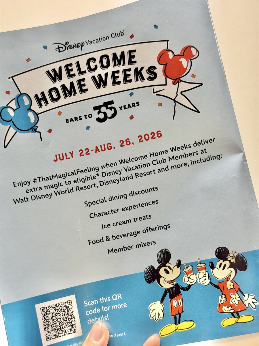 topolino0905's tweet photo. 今年は去年よりWelcomeHomeWeeksの期間が早いんだ😱

どうかどうか来年は9月までやっていただきたく🙏

円安スピード加速したら行けないかもだけど😭😭😭

#DVC
#disneyvacationclub https://t.co/X9uuFskyPG