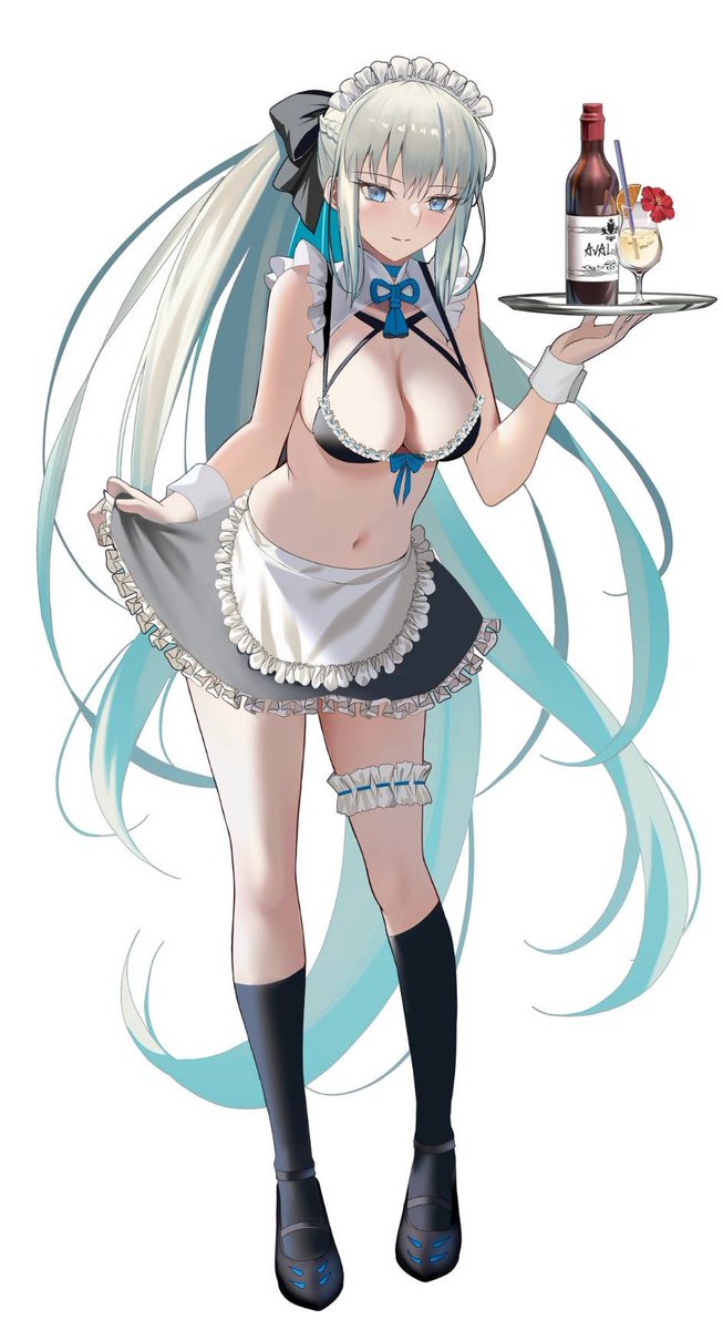 Mishiro0229's tweet photo. 水着メイドモルガン様💙 https://t.co/gmZbhcGCjy