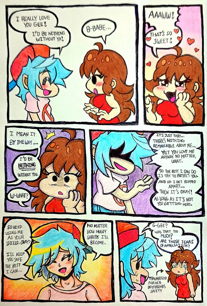 GotchicCat's tweet photo. Imagine Boyfriend thinking of himself as nothing but a meat shield for Girlfriend.
#fridaynightfunkin #fnf #fnfboyfriend #fnfgirlfriend #bfxgf #traditionalart https://t.co/rN4guz093v